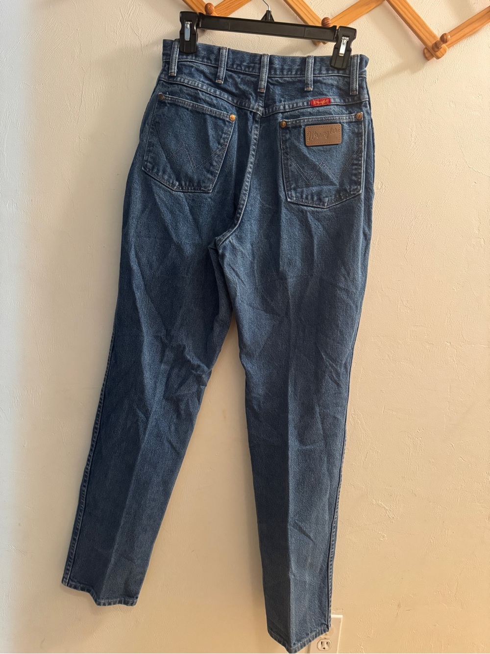 Vintage Wrangler Cowboy Cut Jeans 11/12 x 34 Made in USA High Rise Blue Denim - Picture 6 of 10